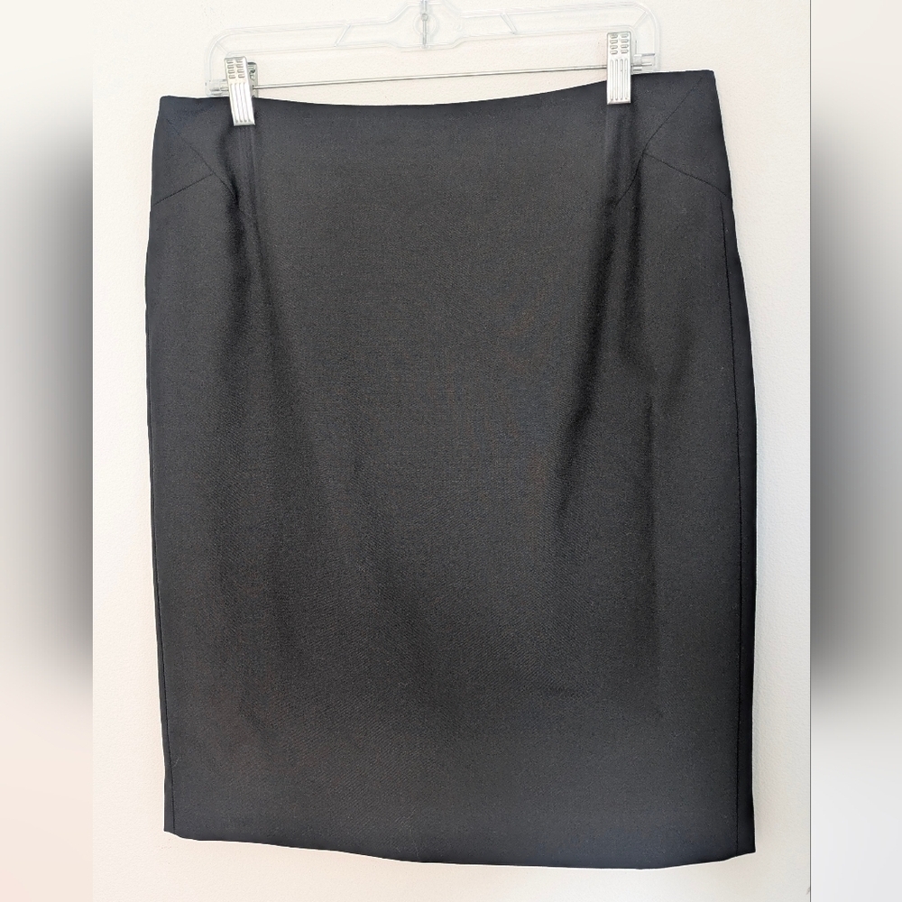 Ann Taylor Straight Mini Skirt Corpcore Career Essentials Wool Blend Sz 14 EUC